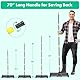 Rasenrechen Rasen Nivellierrechen Metall 182cm Golf Gartengras Surface Rasenwerkzeug Rakel für Rasen Rasenschieber Edelstahl Garten Hinterhof Rasen Flächenebner ( 25x76cm)
