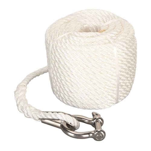 Amarrages de bateau en nylon haute résistance 1565 lbs avec cosse inox