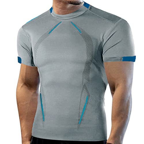 Men Long/Short Sleeve Compression Shirts Quick Drying Tops Athletic Workout Fitness Running Shirt Rash Guard