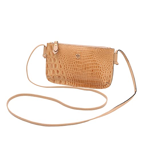 Bolsa Feminina Couro Legítimo Fechamento Zíper Alça Tranversal Mariart 202 (Fendi)