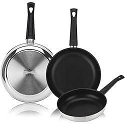Sartenes Magefesa Gran Sasso MAGEFESA ® Deep Gala pack sartenes 20 + 24 + 28 cm, antiadherente 2 capas, induccion total, apta para todo tipo de cocinas y lavavajillas, mango ergonomico con salvallamas, profunda, honda, facil uso