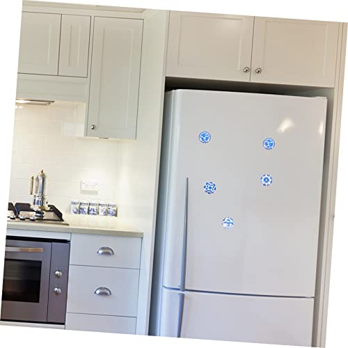 Besportble 20Pcs Blue And White Porcelain Fridge Magnet Small Refrigerator Magnets Hook Magnets Glass White Board Glass Fridge Magnets Map Magnet Pencil Case Sticker Fridge Accessory Delicate #TOP1