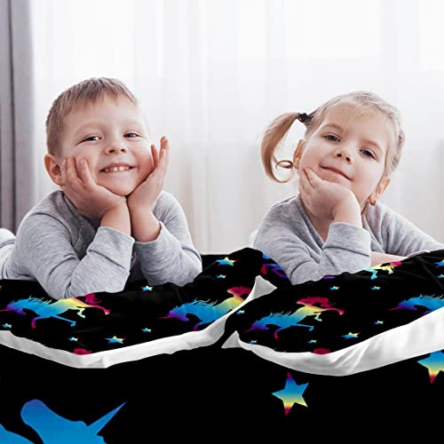 Housse de couette licorne galaxie supersoft et ses 2 taies d'oreiller - 3