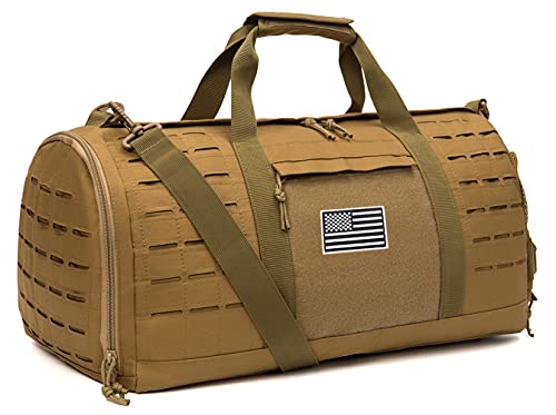 QT&QY 40L MilitäRische Taktische Seesack FüR MäNner Sport Tasche Fitness Tasche Reisetasche Trainingstasche Mit Schuhfach Basketball FußBall Weekender Tasche Cover