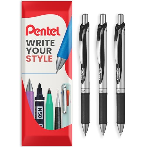 Bolígrafo retráctil Pentel EnerGel BL77 0.7mm pack 3