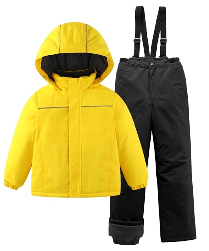 Image of M2C Boys Girls 2-Piece Snowsuit Thicken Patterned Ski Jackets and Pants
