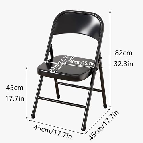 Chaise pliante en métal confortable intérieur extérieur cadre acier - 4