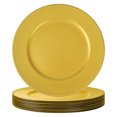 Supernal 13" Gold Charger Plates, 12-Pack