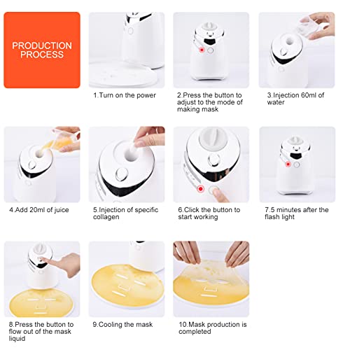 Jopoha Face Masks Machine, Mini Diy Automatic Fruit Vegetable Facial Mask Maker Machine With Collagen & English Voice, Maquina Para Hacer Mascarillas Faciales For Home Use Beauty Salon Spa Care #TOP4