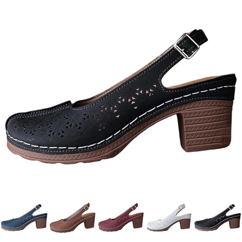 Sandales à lanières pour femme en daim chic avec talon compensé - 4