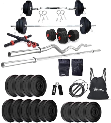 StarX Store StarX PVC Weight Combo 50 kg Home Gym Set - Image 2