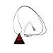 DIYthinker Citation Gardez Le Calme et Rouge Noir drôle Couronne Illustration Motif Triangle Électrocardiogramme Pendentif en Forme de Bijoux Collier avec décoration de la chaîne