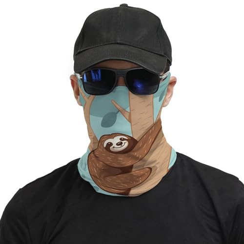 Neck Gaiter Hug Tree Sloth Face Mask for Travel Face Cover Scarf for Men Women Elastic Headbands Wind-proof Bandana for Skiing Fishing Hiking Cycling3