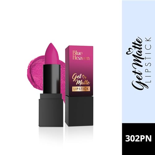 Image of Blue Heaven Get Matte Lipstick | Soft Matte Finish and Lightweight Formula | Intense Pigment | Long-Lasting Lipsticks For Women |302PN| 4gm (Pack of 2)
