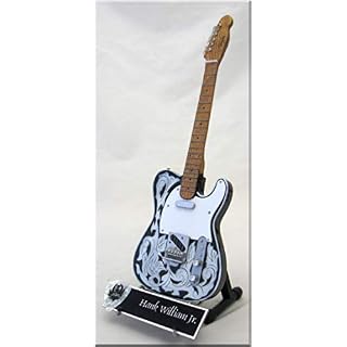 HANK WILLIAMS Jr. Guitare Miniature avec médiator - Les Beatles, Paul McCartney, John Lennon, RIngo Starr, George Harrison