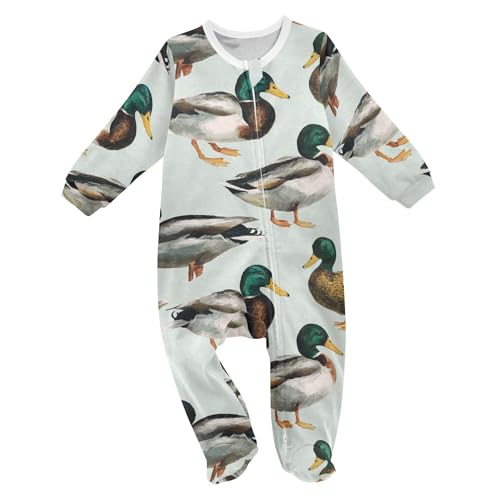 Image of Mazeann Baby Sleepers Newborn Baby One-Piece Footies for Girl Boy