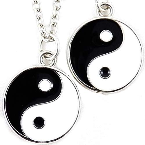 AKIEE Collar Yin Yang para Hombre Mujer Niños Niñas Colgante Taichi Collar Pareja Mejores Amigos Best Friends - Collar Ying Yang (Yin Yang Unido)