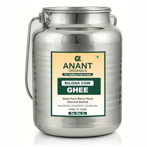 Image of Anant Organics Bilona Cow Hand Churned Vedic Method A2 Cow Milk Ghee 5L