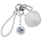 Equipada con una bola de pompón artificial suave y esponjosa, la bola de pompón blanca es muy fácil de combinar con bolsos o ropa de varios colores.