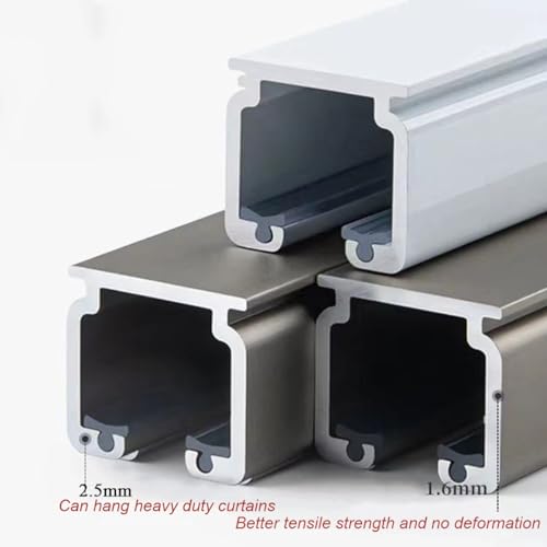 Riel de aluminio plateado de 3,2 m ideal como divisor de habitación 3