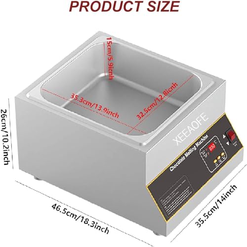 Máquina para fundir chocolate 12 L 500 W acero inoxidable miniatura 6