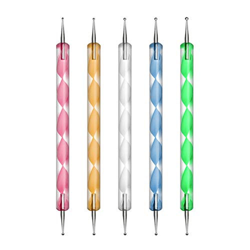 Haimai Nail Art Design Tools, 5pcs Nail Dotting Pen Tool Nail Art Tip Dot Paint Manicure kit