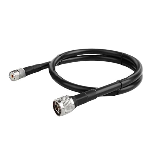 QYZLVCES(���X) UHF BNC SMA N �I�X - ���X RG213 50-7 �����P�[�u�� ���[�^�[ �l�b�g���[�N �J�[�h �A���e�i����(NM-UHFF-RG213,5m)