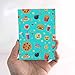 Kaxepren Fast Food Icons Passport Holder for Travel Fashion Popcorn Patches Pattern PU Leather Passport Cover Wallet Cute Passport Card Holder for Women and Men