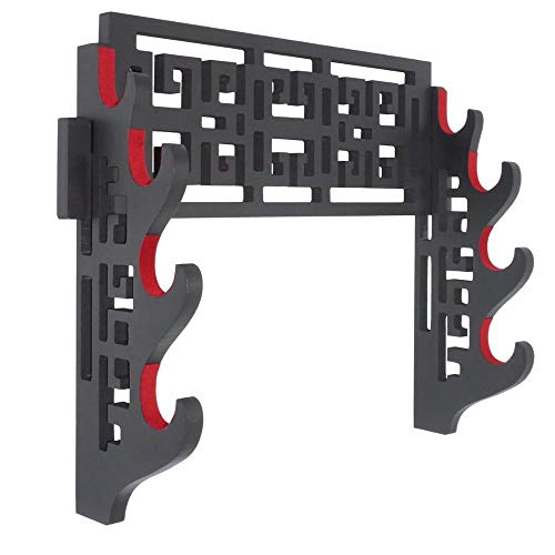 GOONSDS Espada Titular De Montaje En Pared Terciopelo Protect Display Espada De Samurai Espada Soporte del Soporte De Suspensión para Katana Wakizashi Y Espadas Estándar (4 Niveles) Cover