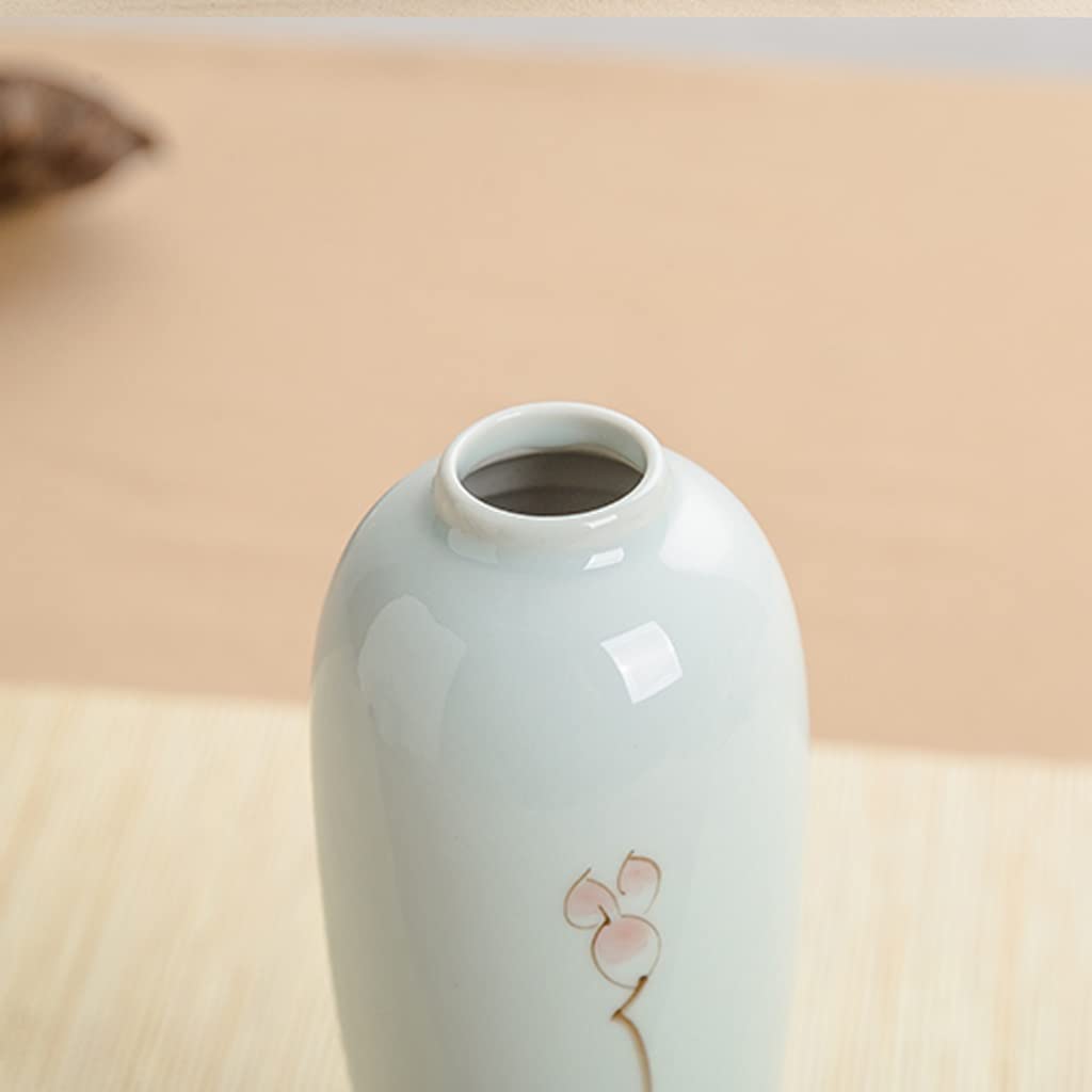 Vaso Elements In Ceramica Grigio Sfumato Con Manico - Per Fiori Secchi O Finti, 14x14x16 Cm - 4