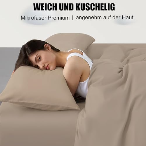 Soifox 40x60cm Set of 2 Cushion Cover, Sand Beige Pillowcase for Pillows 40 x 60 cm, 100% Microfibre - Image 2