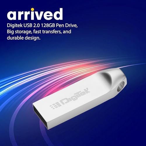 Image of Digitek (Dud 128GB 2.0V) 128GB USB 2.0 U Disk Flash Drive, High Speed Read & Write Pen Drive, Magnetic, X-Ray & Temperature Resistant, Compatible with Windows & Mac OS