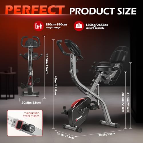 PASYOU X-Bike — vélo d'intérieur pliable 10 niveaux