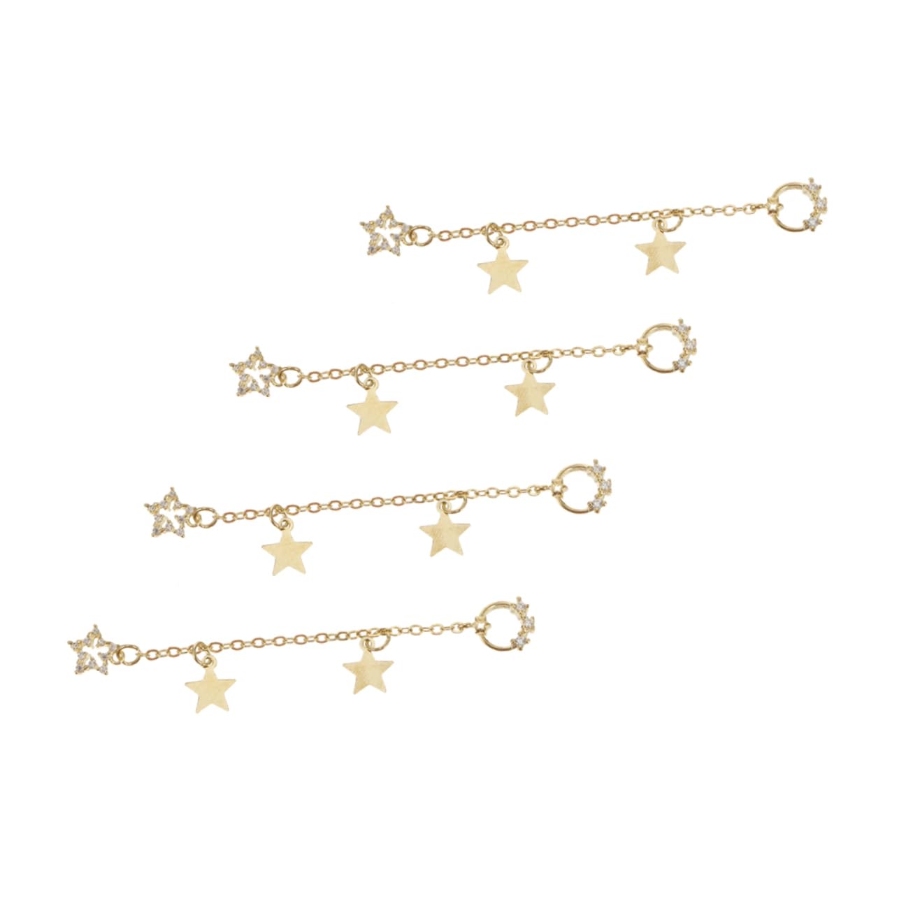 Beatifufu 4pcs Nail Art Chains Alloy Chain Design Butterfly Bow Nail Drill for DIY Manicure Decorations