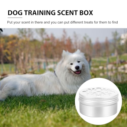POPETPOP Hundeduft Trainingsbox 80Ml Aluminium Geruchsdose Mit Belüftung Für Nasenarbeit Hunde Suchtraining Und Arbeitsausrüstung