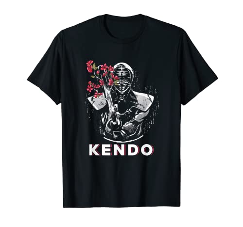 Kendo Espada Katana Flor Japón Artes Marciales Samurai Ninja Camiseta