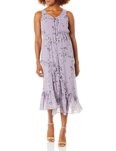 kensie Women's Blooms Dress, Smokey Violet Combo, M kensie Women's Blooms Dress, Smokey Violet Combo, M