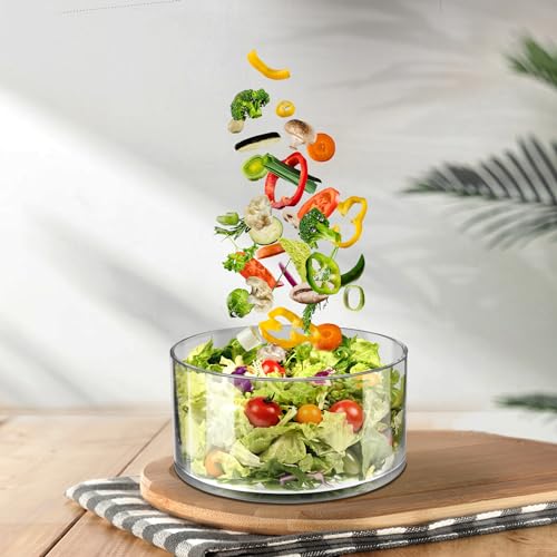KITEISCAT Large Glass Salad Bowl - Versatile 156oz Trifle and Fruit Bowl - Elegant & Durable for Serving Salads, Dessert