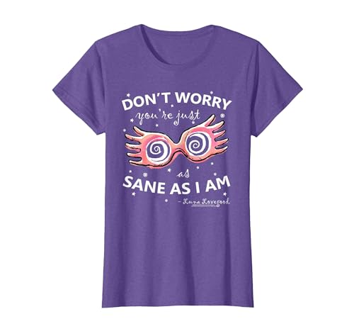 Image of Harry Potter Luna Lovegood Spectrespecs White T-Shirt, Women, Purple Heather, Medium