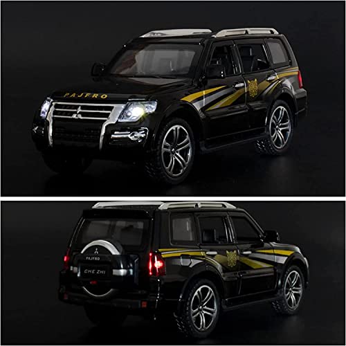 Image of Metal Pull Back Diecast Car Suv 1:32 Prajero Pull Back Car Model With Sound Light Boys Gifts Toys For Kids?Pack Of 1?, Multicolor