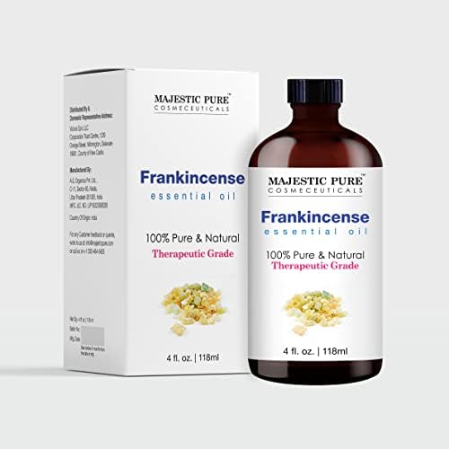 MAJESTIC PURE Frankincense Essential Oil, Therapeutic Grade, Pure and Natural Premium Quality Oil, 4 fl oz