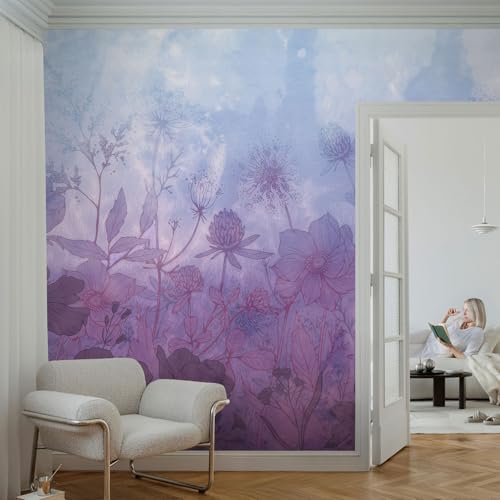 Papier Peint Auto-Adhésif Pose Murale Facile Sans Colle Tulup Fleurs Pastel 104x70