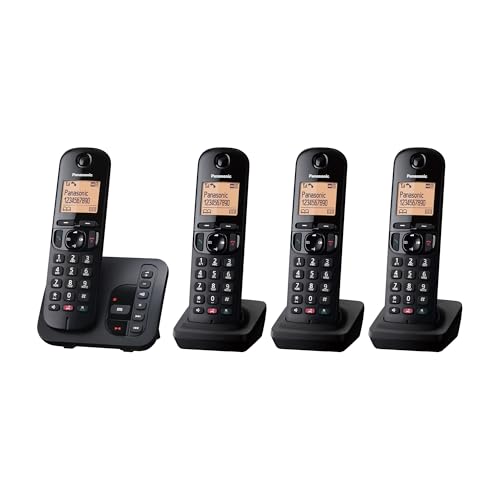 Panasonic KX-TGC264E Digital Cordless Phones: 18-min answering machine, dedicated call block button, an easy-to-read dot-matrix display and a hands-free speakerphone
