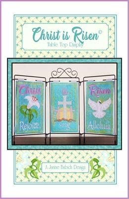 Janine BabichChrist is Risen Table Top Display, Modern, Machine-Embroidery Display, 16" x 11" x 0.254"