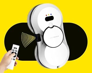 LIECTROUX HCR10 Robot Nettoyeur Vitre Automatique, avec Fonction de pulvérisation d'eau, Triple Système de Sécurité, Navigation Intelligente, Détection des Bords, Télécommande