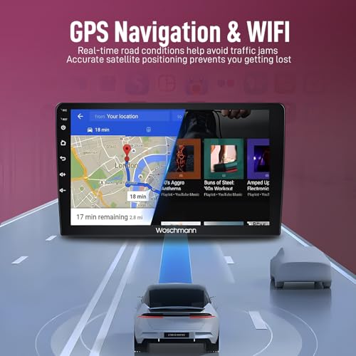 Image of Woschmann-Car Android System Touch Screen 9 Inch| TS9Pro Car Android Player|4GB /64GB|4th Gen|4Core|IPS Display|GPS & Bluetooth|WiFi & FM| Steering Control| LED Camera Included with Car Music System