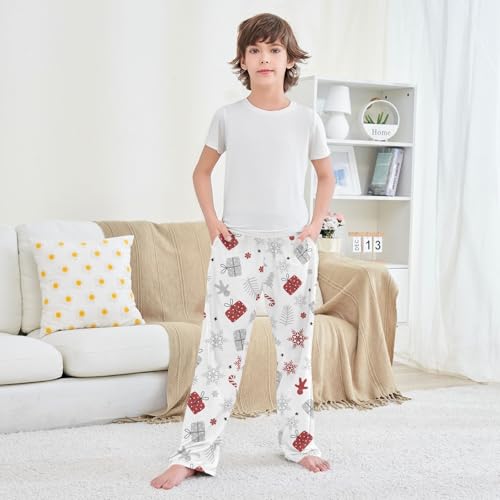 Boys' Pants Tree Snowflakes Long Bottoms Jogger Pants Elastic Waist Trousers with Pockets S-XL 5