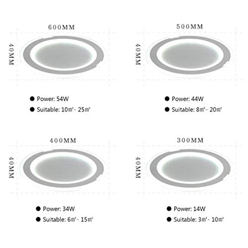 Plafonnier LED créatif télécommandé avec écran acrylique à intensité variable
