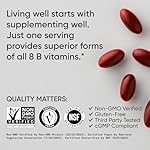 Sports Research® Vitamin B-Complex - Full Spectrum of B Vitamins with Methylated B12 & Folate - Gluten Free · Plant-Based · Non-GMO · Vegan-Friendly Formula - 60 Veggie Softgels - Image 4