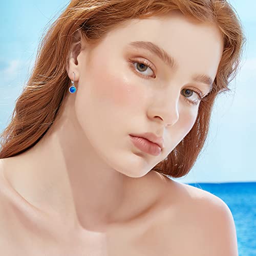 Cuoka Miracle Mood Jewelry 925 Sterling Silver Mood Stone Earrings Leverback Dangle Earrings Color Change Stone Drop Earrings Hypoallergenic Jewelry For Women Girls Mom #TOP3
